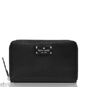 Authentic KATE SPADE Wellesley black travel wallet